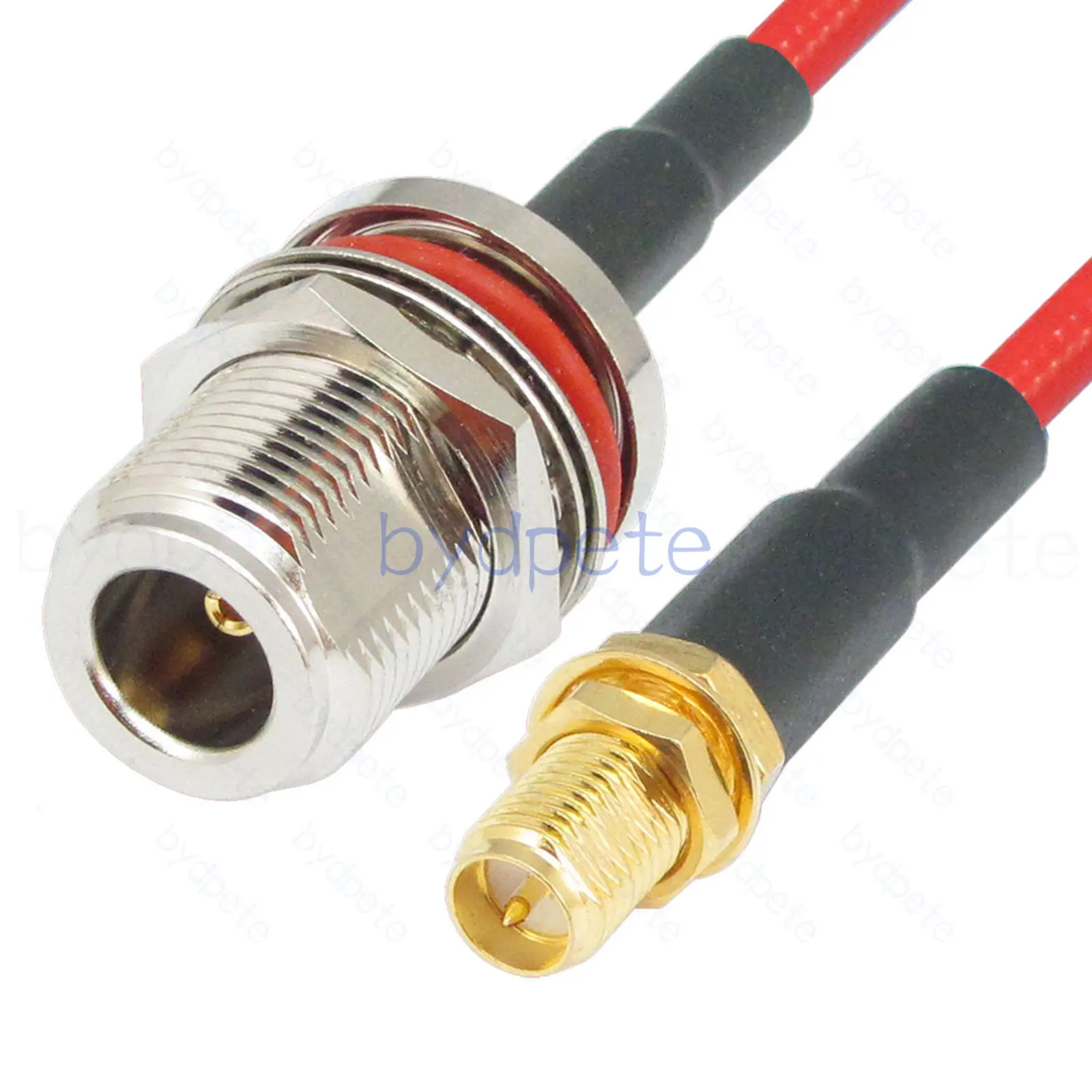 

RG402Red FEP N Female Bulkhead Waterproof to RP-SMA Female Jack Semi Rigid Flexible Coaxial Cable Low Loss RF 50ohms Koaxial