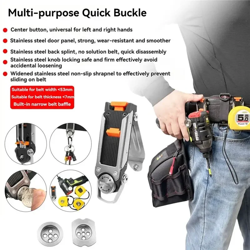 Narrow Quick-Hang Buckle With Hook-Bits-For-For Tape Measure Electric Drill Modified Electrician-[Toolmr A83]