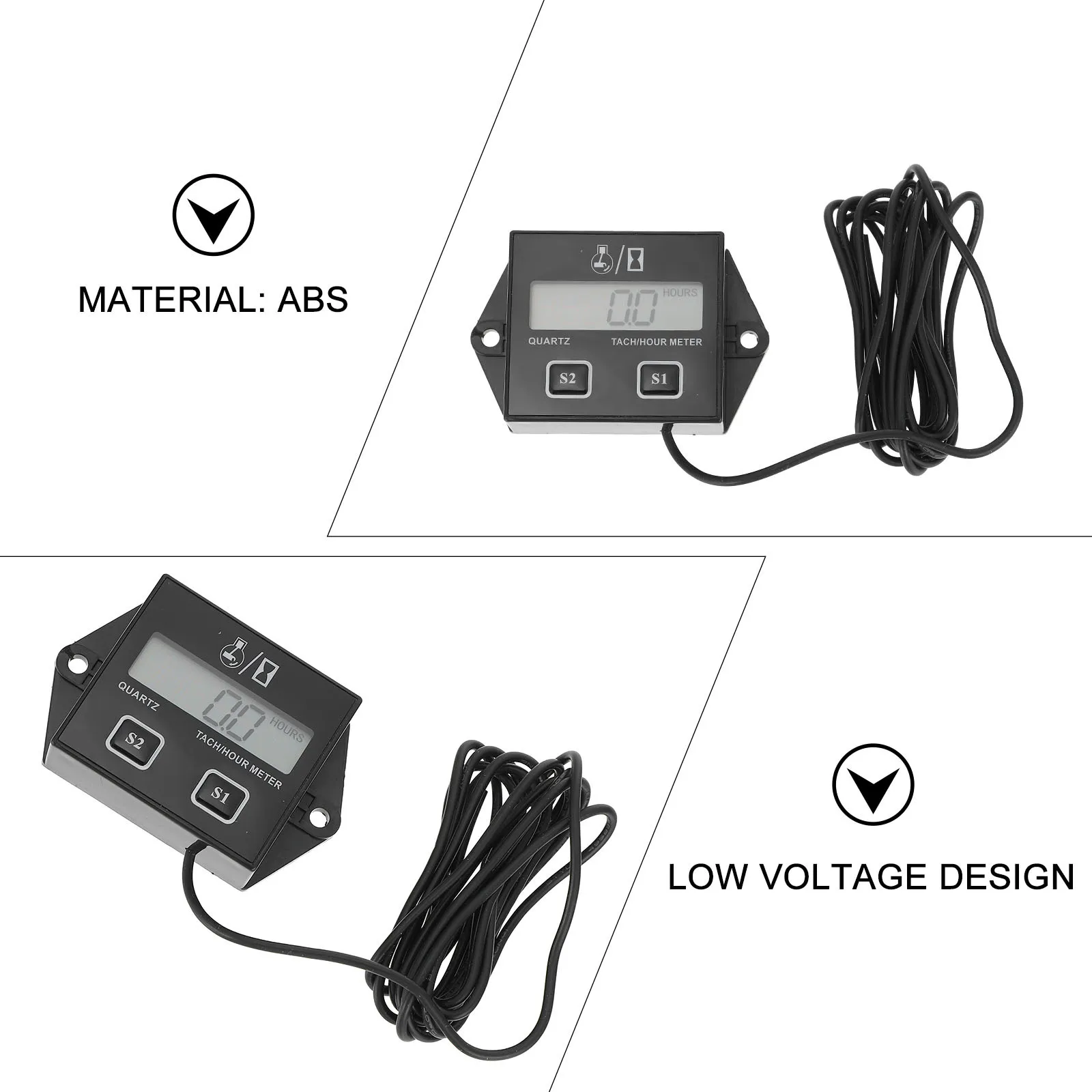 1 قطعة منشار الزيت تاش الموقت الجهد المنخفض تصميم شاشة الكريستال السائل محرك رصد للدراجات النارية جزازة العشب مقياس سرعة الدوران الاستقرائي