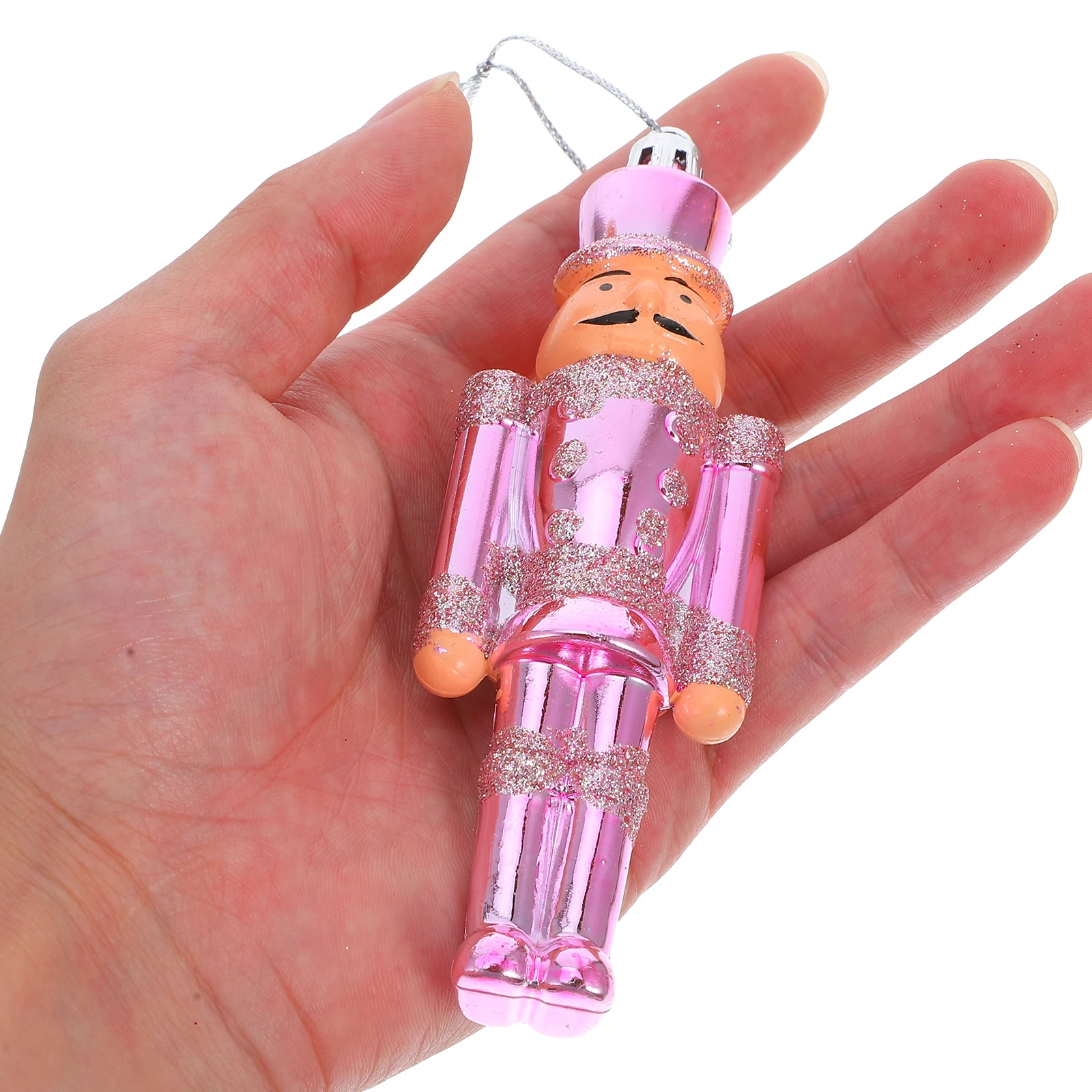 

4 Pcs Nutcracker Pendant Hanging Holiday Decorations Figure Painted Mini Nutcrackers Statue Man