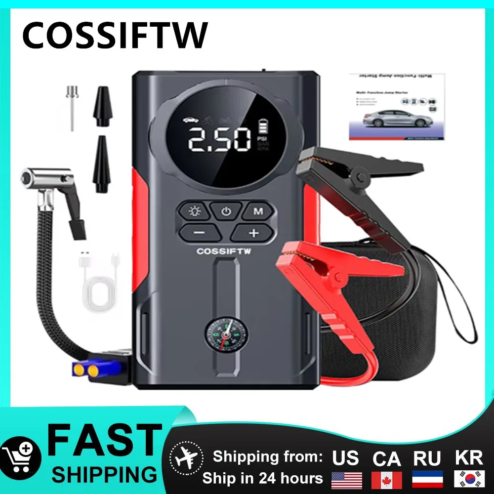 

COSSIFTW Jump Starter Power Bank Jump Starter Lithium Battery Car Jump Starter With Tire Inflator