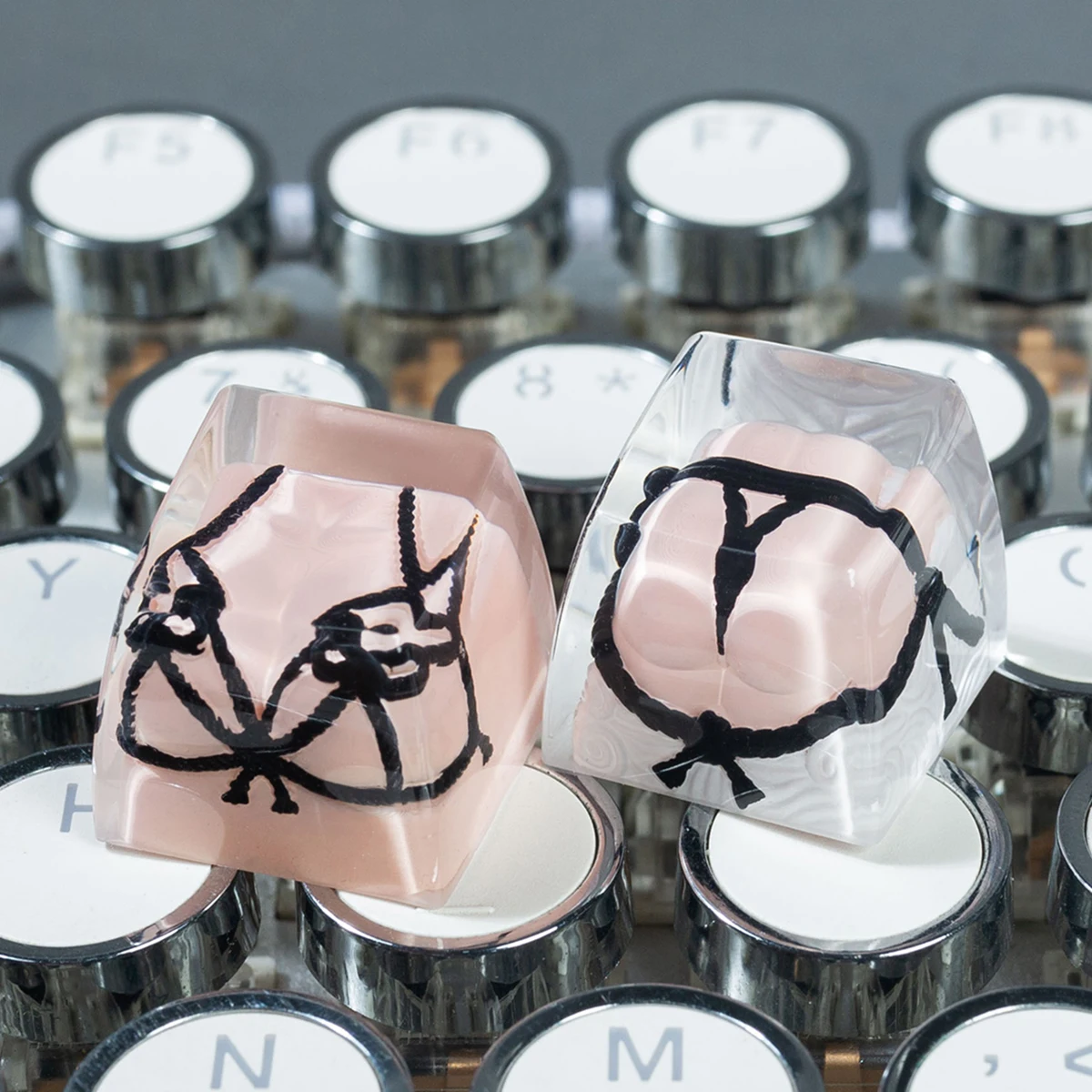 STJORNEX Resin Keycap Artisan Custom Handmade Lace Bikini  ESC Sexy Unique Design Fit All Cherry MX Switch Mechanical Keyboad