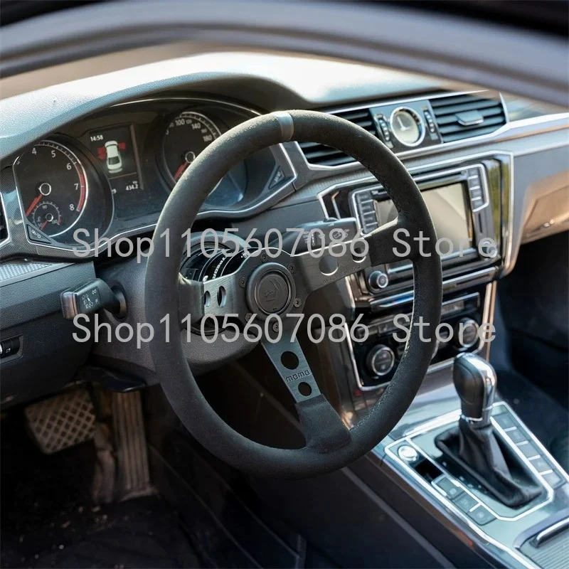 Suitable for MOMO 14 Inch Deep Concave Modified Steering Wheel Quick Release Steering Wheel Emulator Racing Car view 6