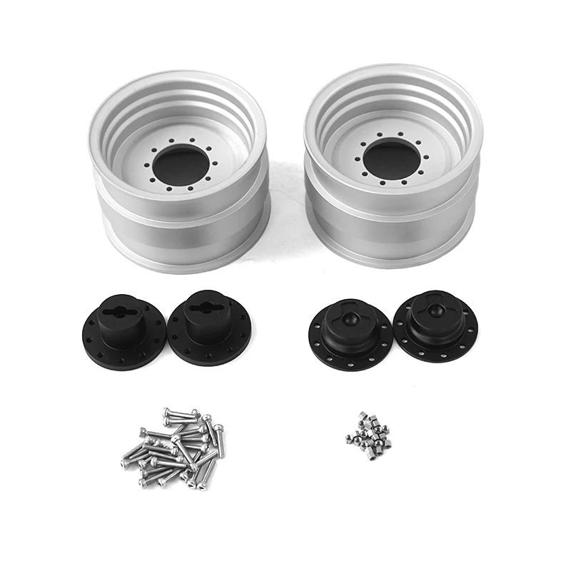 Tires Tyre Wheel Hub Rims for 1/14 Lesu Model Aoue-BL71 Two-head Busy Loader Rc Hydraulic Model Diy Upgrade Parts