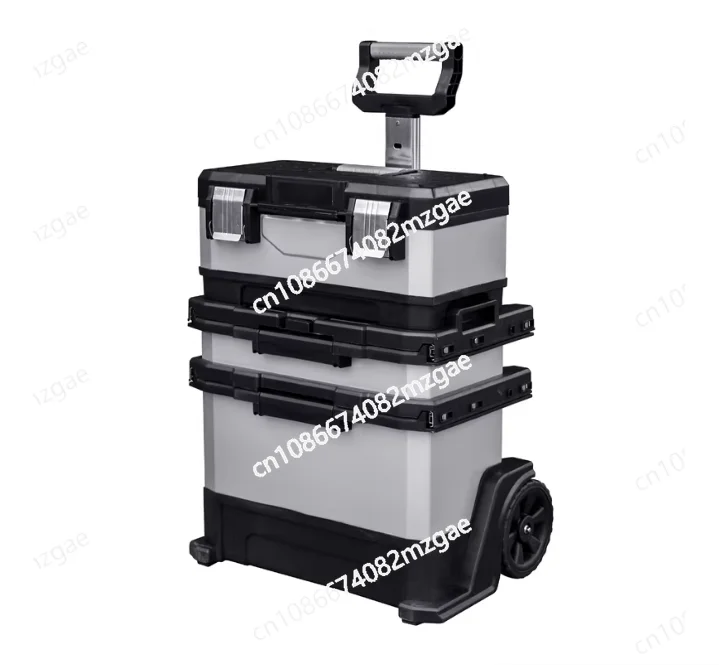 Multi-layer toolbox with wheels Multifunctional maintenance Auto repair tool storage box