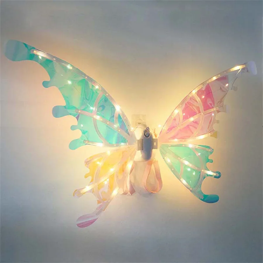 Butterfly Wings Electric Fairy Wings for Girls Birthday Christmas Party Costume Princess Cosplay Dress Up Gift  Toy for Kids