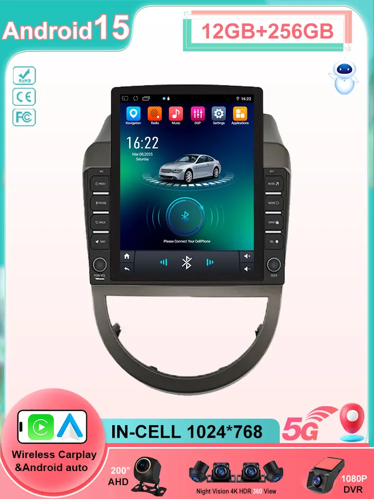 Radio samochodowe z Androidem 9.7 i funkcją Carplay Auto dla Kia Soul 1 AM 2008 2009 2010 2011, odtwarzacz multimedialny, radio samochodowe z nawigacją, jednostka główna. — 2