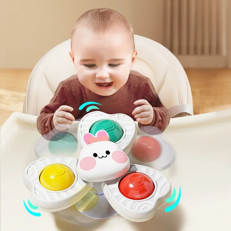 Baby Sucker Spinning Toys Children Bath Montessori Education Rotating 3 Years Bathroom Toys for Toddler Infant Toys for Baby