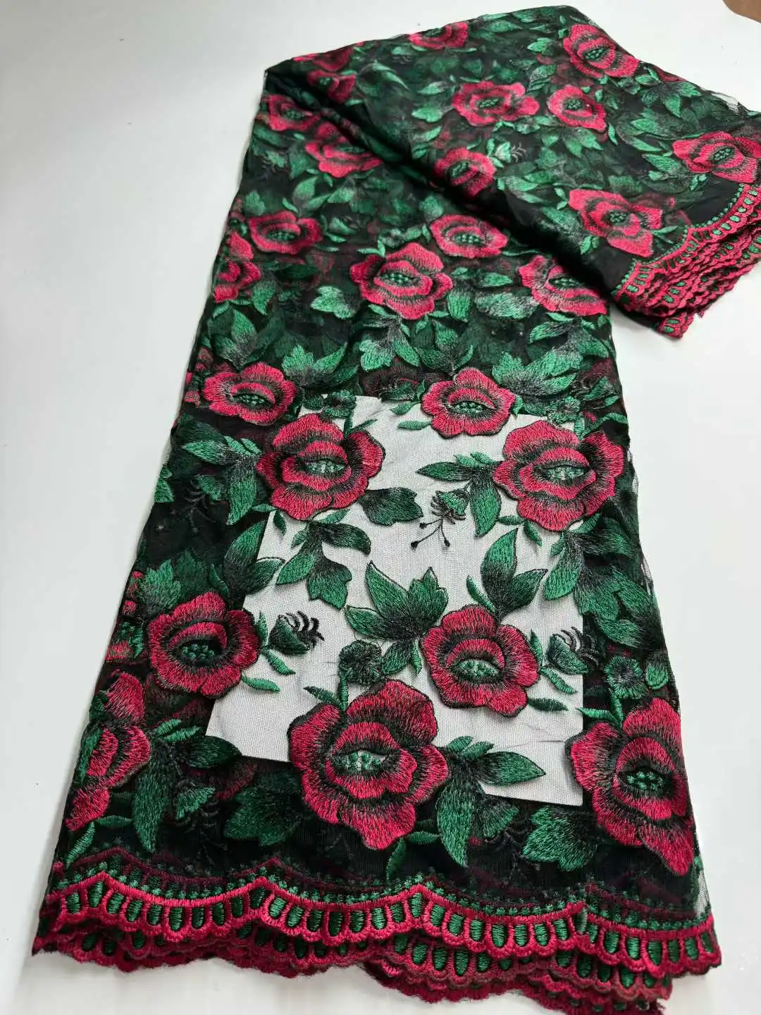 

Latest 2025 French Tulle Mesh Lace African Nigerian Embroidered Lace Fabric for Women Wedding Party Dresses