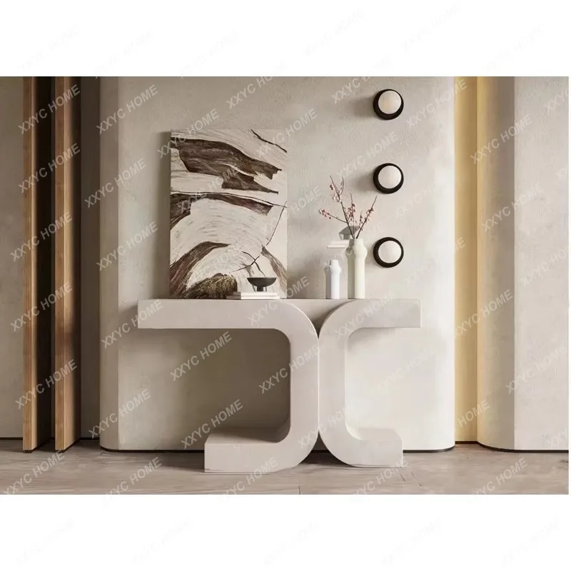 HH Creative Entrance Desk Against The Wall Decorative Cabinet  Model Room Art Desk