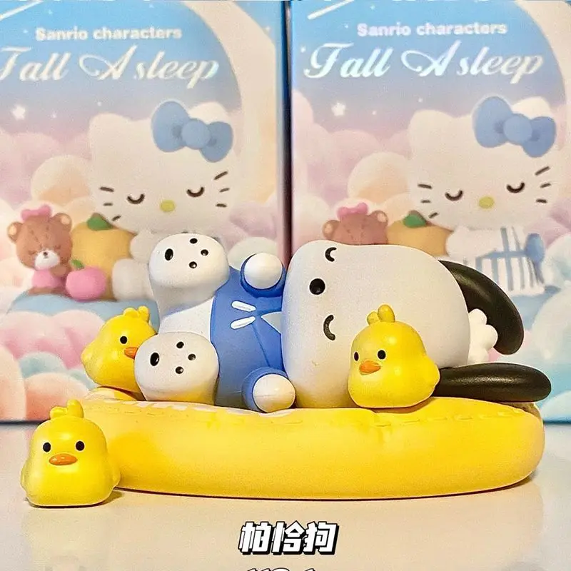 La famiglia Sanrio dorme sonalmente In una scatola cieca Koulomipacha Dog Melody Doll figurine e ornamenti decorazione regalo per bambole