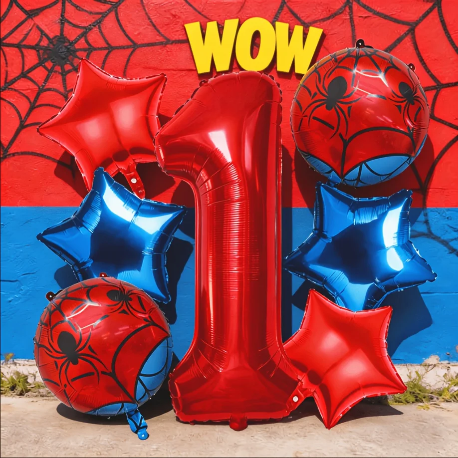 7 Stück 32-Zoll-Digital-Rundballons aus Aluminiumfolie eignen sich für Geburtstagsfeiern und Jubiläumsfeiern. – Detail 2