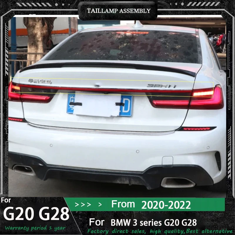 

LED Through trunk Tail For BMW 3 Series G20 G28 2019 2020 2021 2022 Rear Lamp Streamer Through LED Turn Signal Width Light