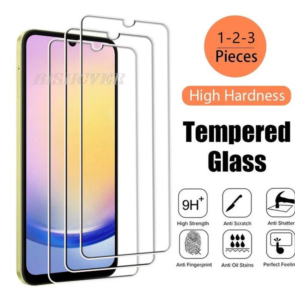 Tempered Glass On FOR Samsung Galaxy A15 4G 5G GalaxyA15 A34 A24 GalaxyA34 Screen Protective Protector Phone Cover Film