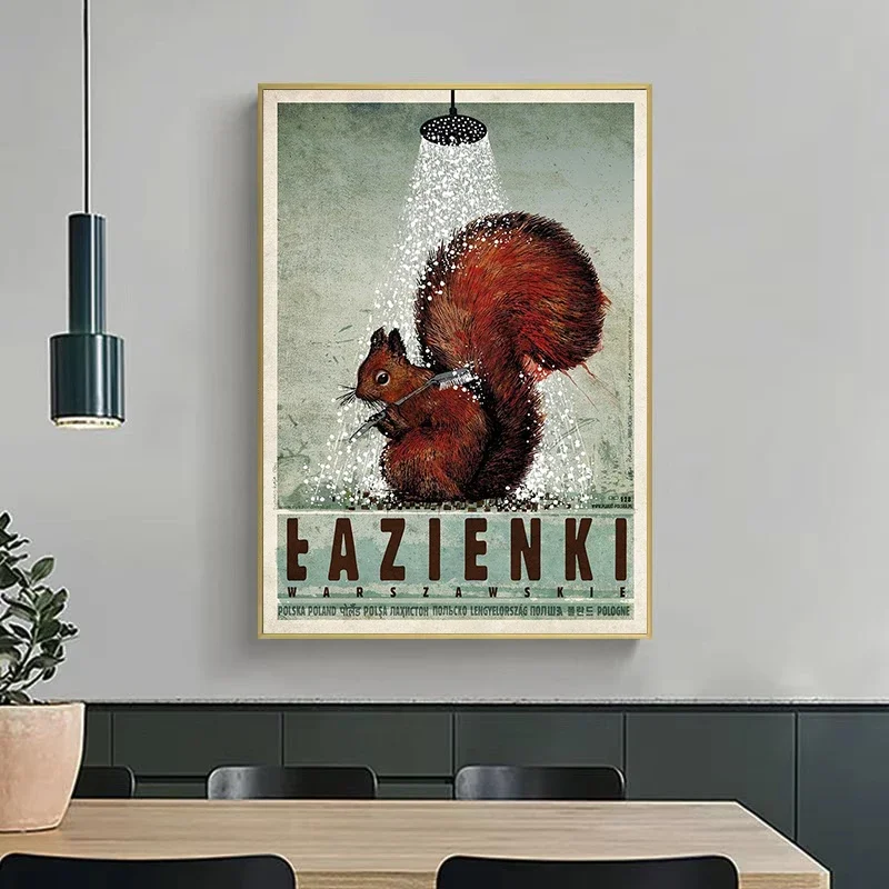 Retro Original Poland Local Pictorial Podhale Kocie Gory Poster and Print Canvas Painting Wall Art Pictures for Room Home Decor