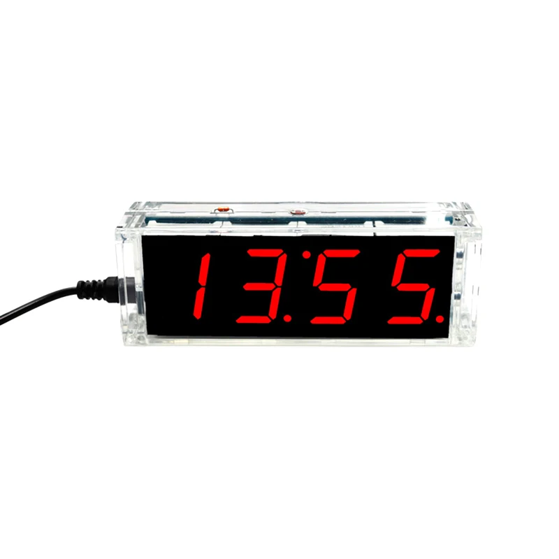 Multifunctionele doe-het-zelf elektronische klokkit LED digitale klokproductiekit 51, microcontroller tijdalarm datum temperatuurweergave