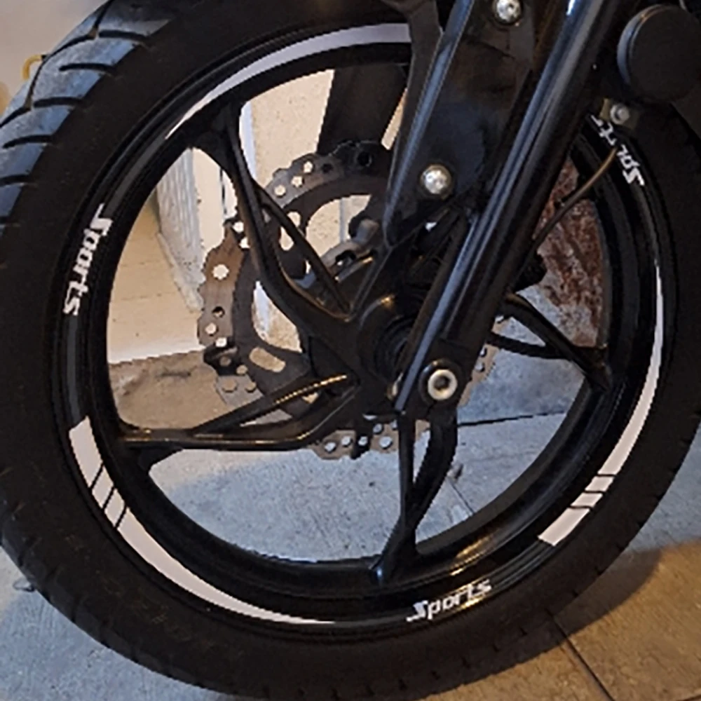 

12pcs Motorcycle Hub Stickers Sport Stripe Wheel Rim Waterproof Vinyl Decals Removable Motorbike Hub Decoration Hub Accessories
