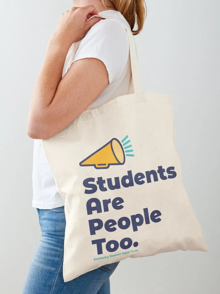 นักเรียนก็เป็นคนเหมือนกัน กระเป๋าโท้ท กระเป๋าถือผู้หญิง กระเป๋าช้อปปิ้งแบบใช้ซ้ำได้ กระเป๋าโท้ท กระเป๋าผ้า กระเป๋าผู้หญิง