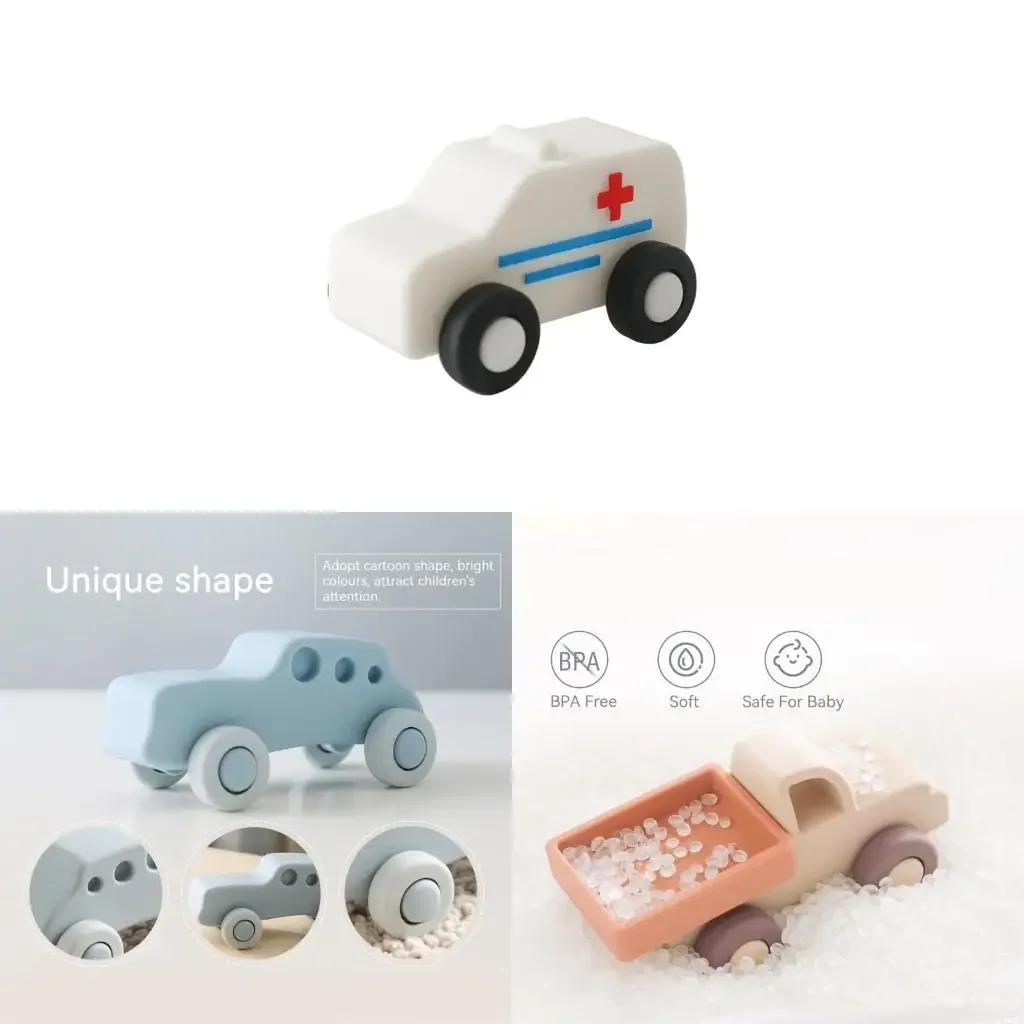

Early Learning Baby Teether Toy Car Encouraging Discovery And Imagination Safe Silicone Car Vehicle 15UB