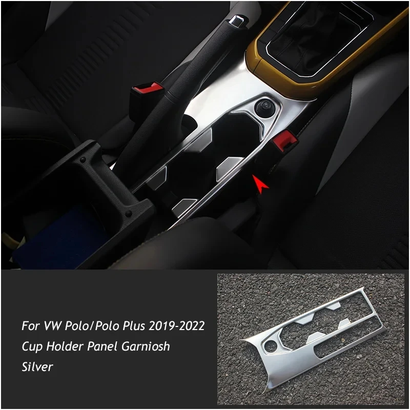 For VW Polo/Polo Plus MK6 2019-2024 Car Console Gearbox Panel Trim Frame Cover Sticker Strips Garnish Decoration Stylin