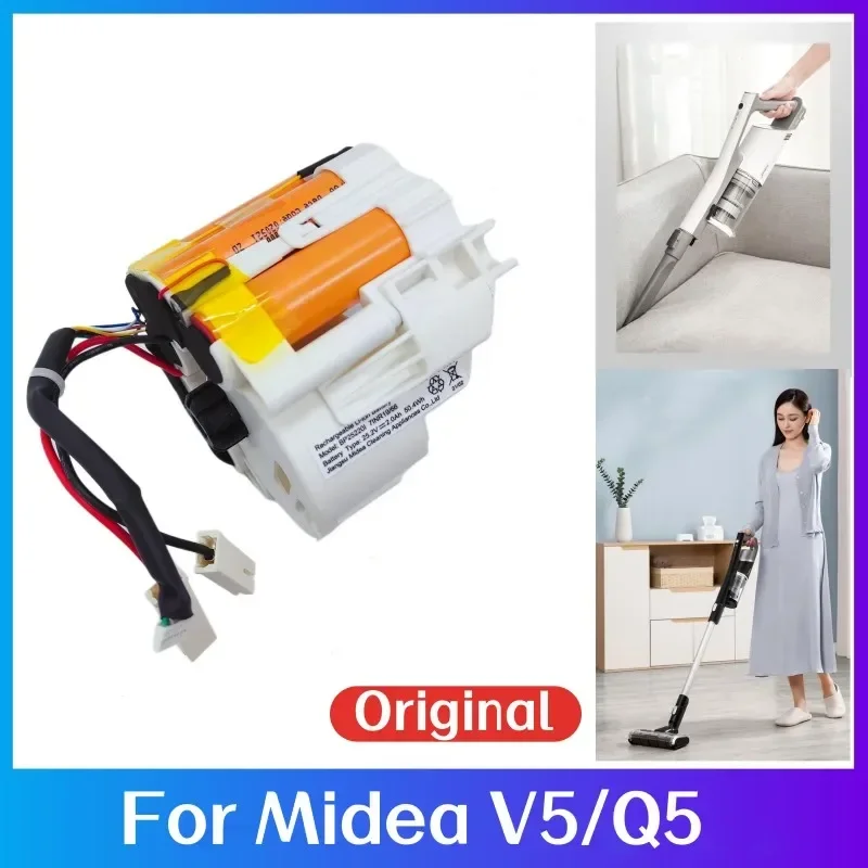 

100% Original 2000mAh 25.2V for Midea V5 Q5 BP25220I 7INR19/66 Hand Held Vacuum Cleaner Battery