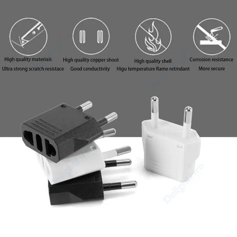 1-100 stücke EU Stecker Adapter CN AU JP UNS zu EU Stecker Adapter Reise Adapter Elektrische KR Euro Stecker konverter Steckdosen AC Outlet