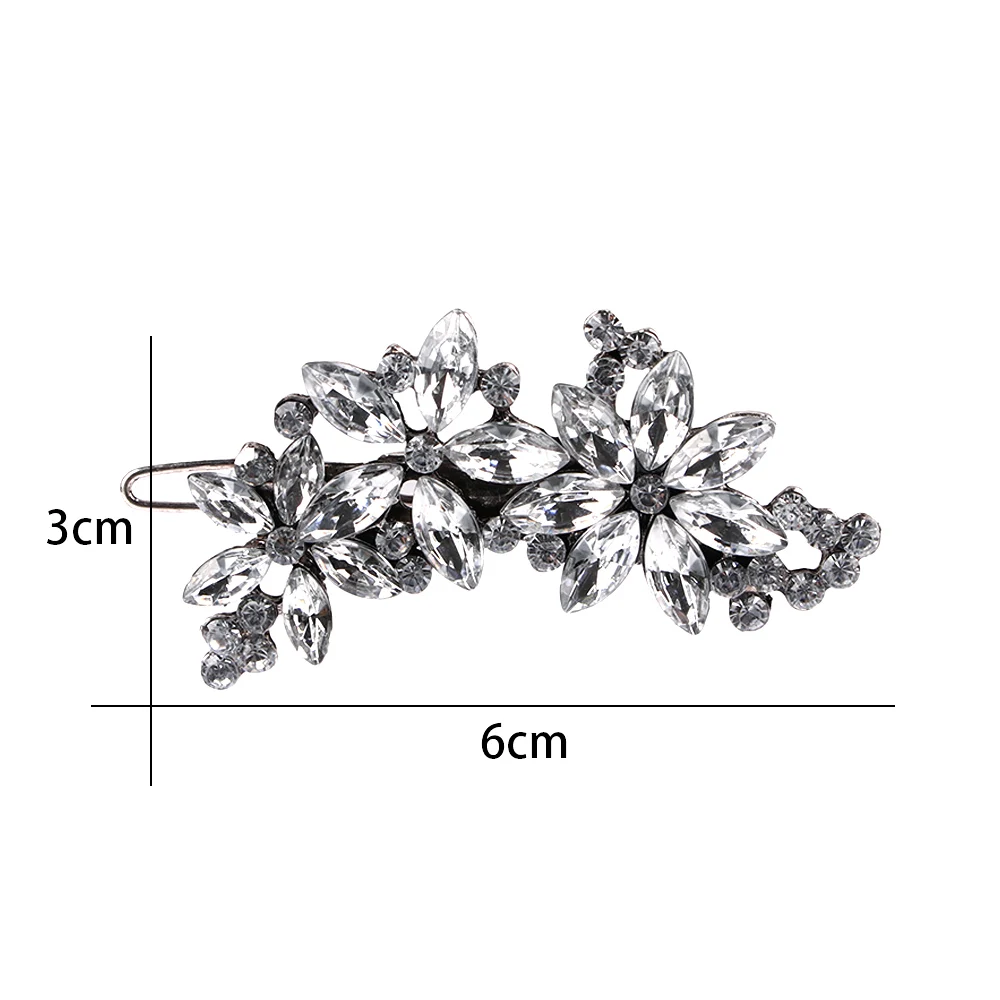 1PC Women\'s Rhinestone Crystal Hair Clip Hairpins Comb Flower mariage Bride Bridesmaid Wedding Party Hair Jewelry Accessories