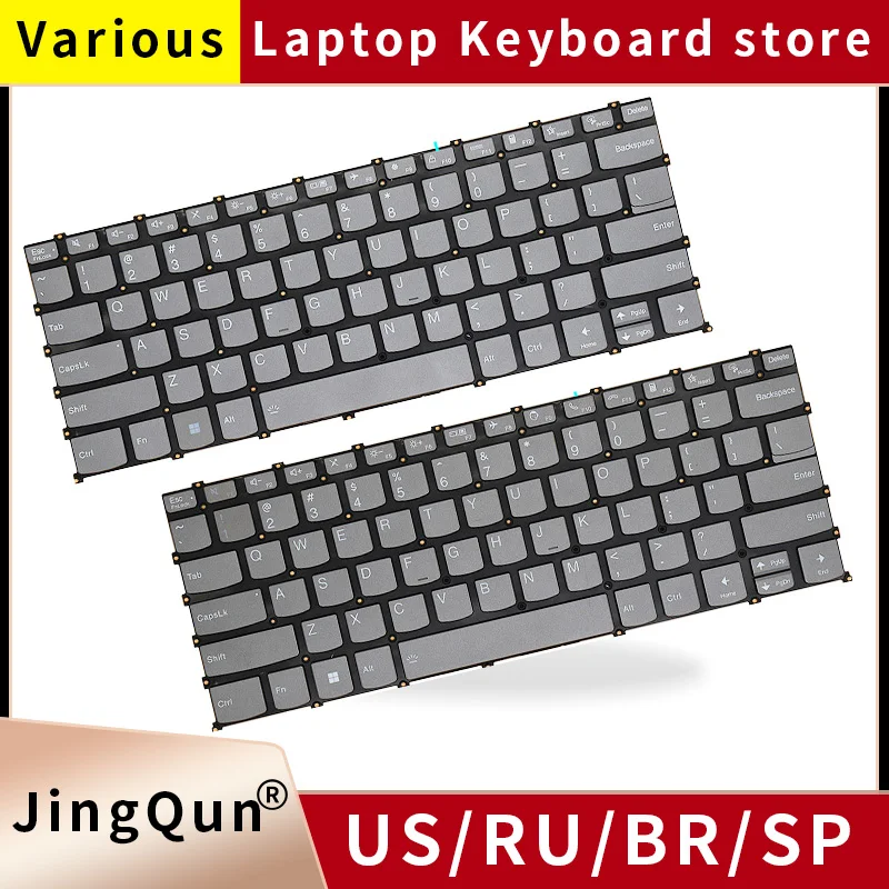 

US Russian Spanish PT-BR Brazil German Backlight Keyboard for Lenovo Yoga Slim 7-14itl05 7-14ARE05 7-14IIL05 14IIL Backlit