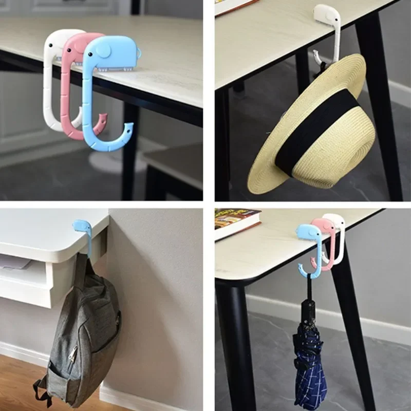 Portable Elephant Shape Folding Bag Hook Cute and Durable Desk Hanger for Purses Handbags and Backpacks Perfect for Home