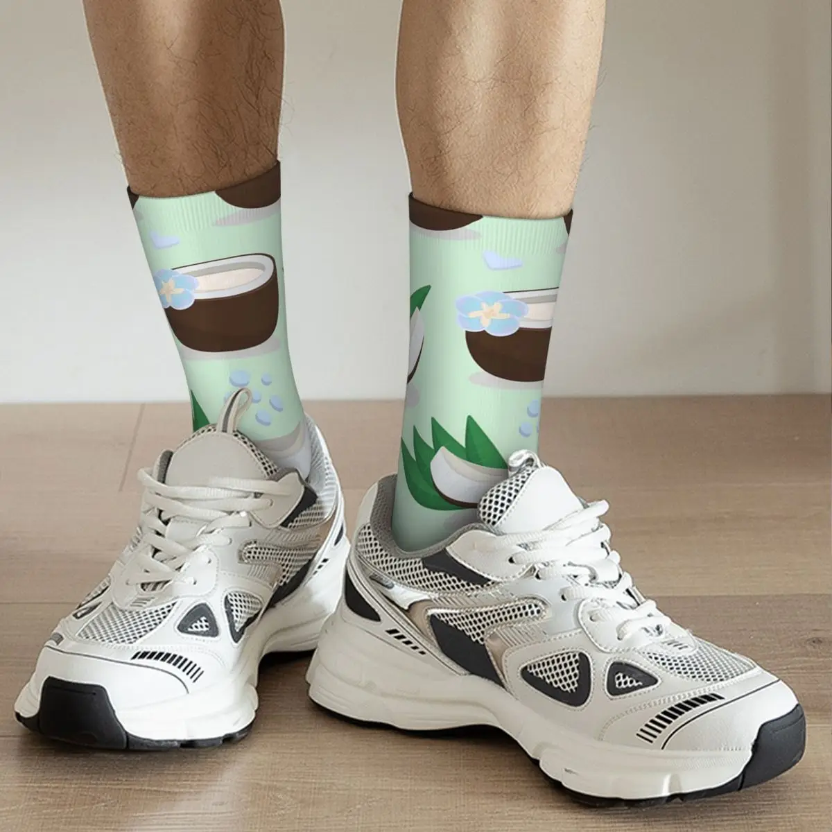 Coconut Milk Drink Element Socks Harajuku High Quality Stockings All Season Long Socks for Man Woman Valentine's Day Gifts