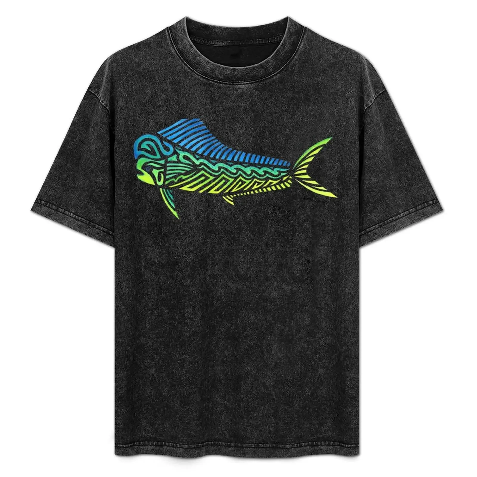 

Tribal Mahi Mahi T-Shirt Festive Simple T-Shirt