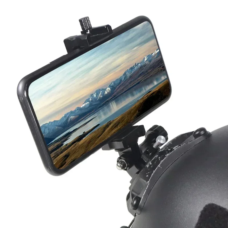 New Helmet Fix Mount Base Camera Holder Adapter Double Lock for GoPro Hero 11 10 DJI Action 2 Insta360 Motorcycle Riding Sports