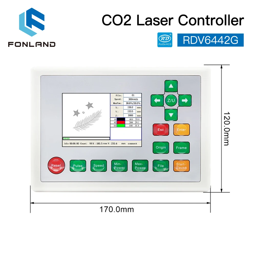 FONLAND RuiDa RDV6442G CCD CO2 Small Vision Laser Cutting & Engraving Control System Cutting Engraver Machines Support LightBurn