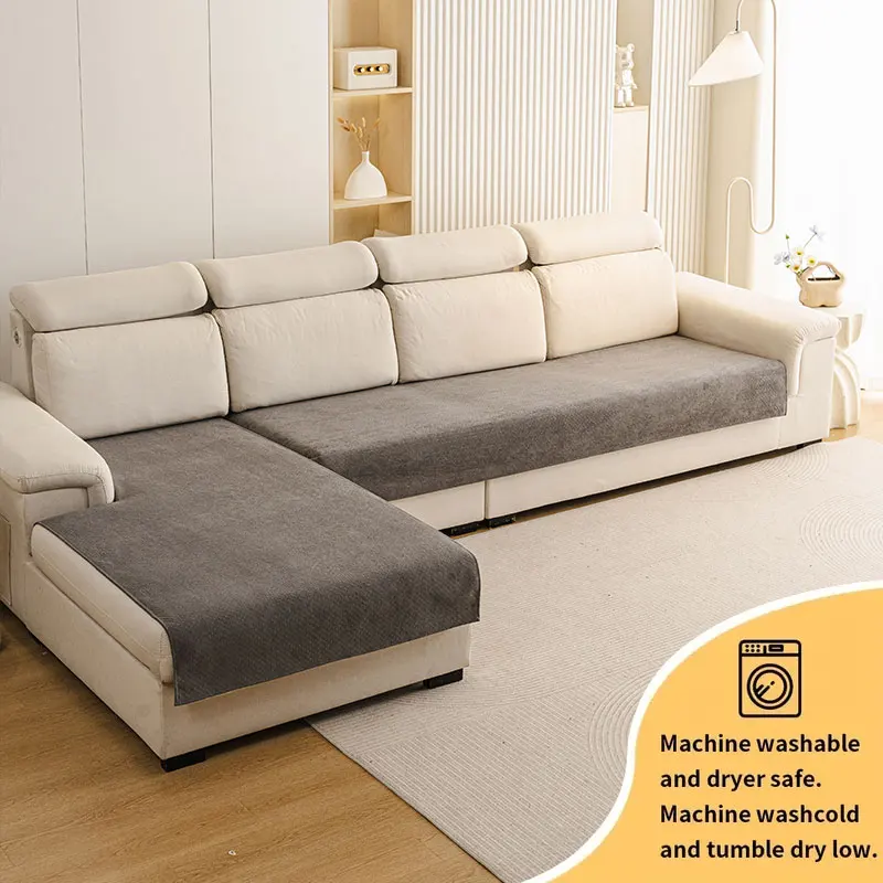 2 STÜCK-Plüsch-Kombination Sofakissen 2025 neues Herbst- und Winter-Wohnzimmersofa Anti-Rutsch-Sofakissen