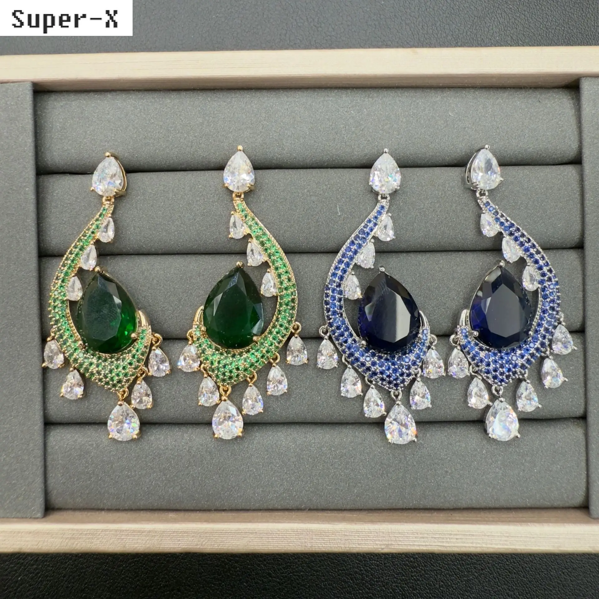 unique-cubic-zirconia-earrings-for-women-jewelry-gala-event-dinner-party-dangling-earrings-teardrop-green-blue-female-gift