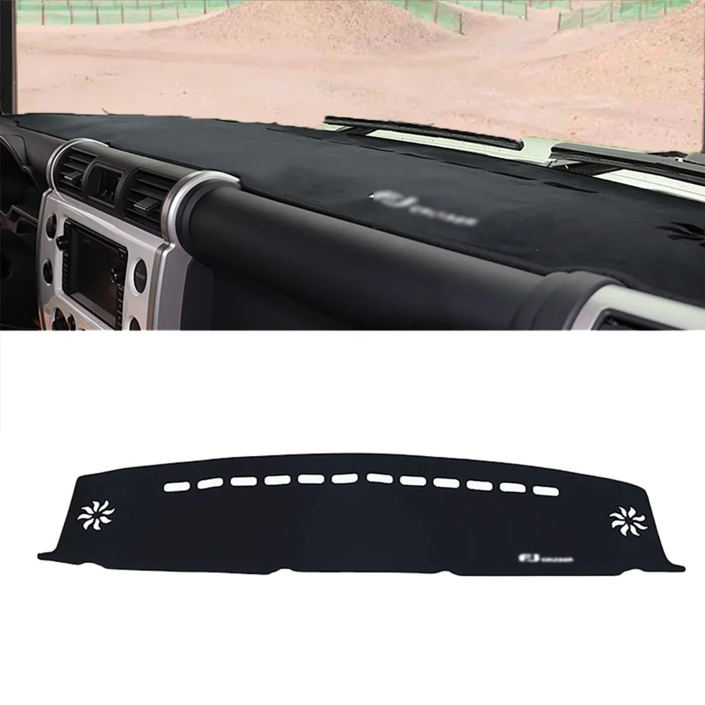 Dashboard Cover Nonslip Dash Mat Dashboard Cover for Toyota Fj Cruiser 2007-2021（Without Attached Watch Model)