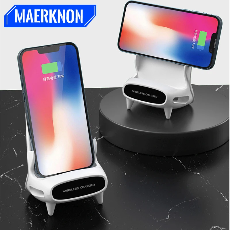 

Cell Phone Wireless Charger Stand For IPhone 14 13 12 11 X Apple Samsung Xiaomi Realme Poco Oneplus Fast Charging Dock Station