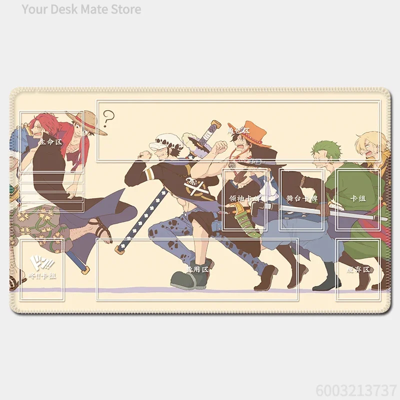 One Piece Koby & Garp Ink Wash Style TCG Playmat Beautiful Anti‑Slip Waterproof Desk Mat Suitable For Office Daily Use