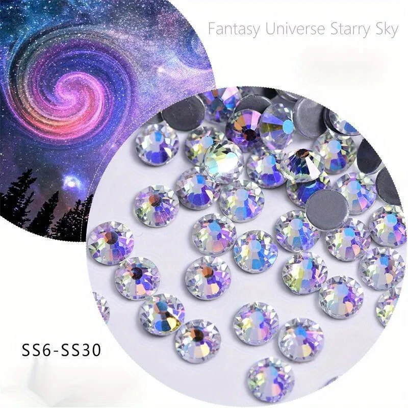 SS3-SS50 Moonlight Hotfix For Bags Shoes Garment Phone DIY Glitter Gems Clear Crystal Nail Art Decoration Rhinestones