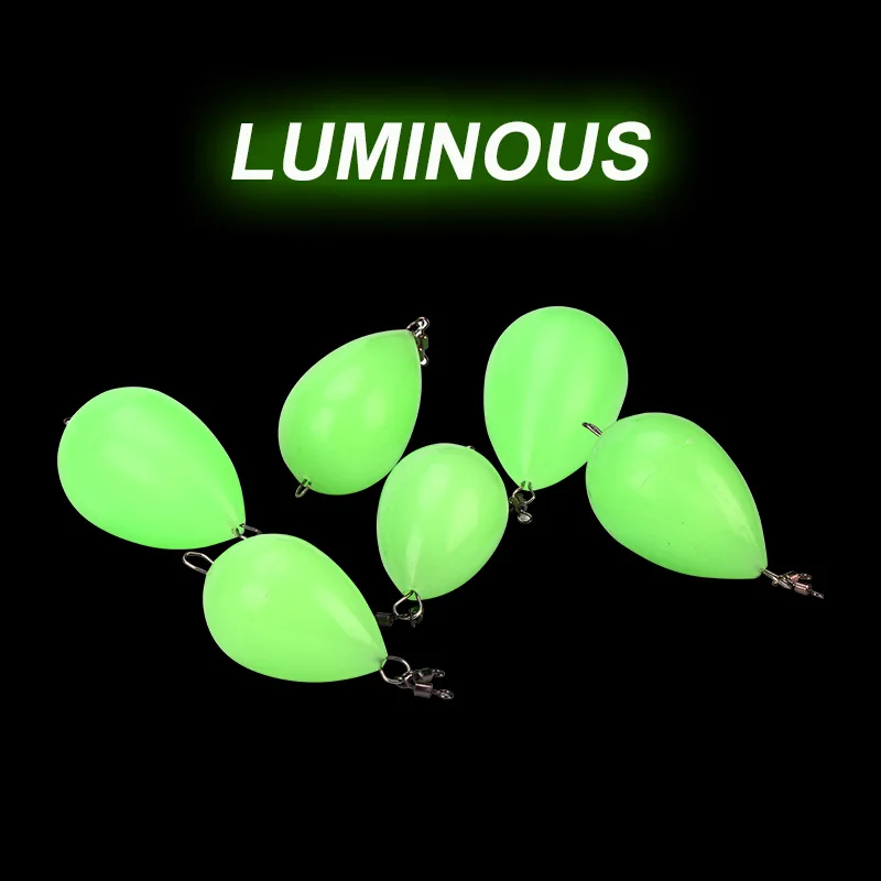 WEIHE 1 قطعة يتوهج في الظلام الصيد بوبر الصيد تعويم تضيء بوبر الرياضات المائية الصيد المعونة أداة #4