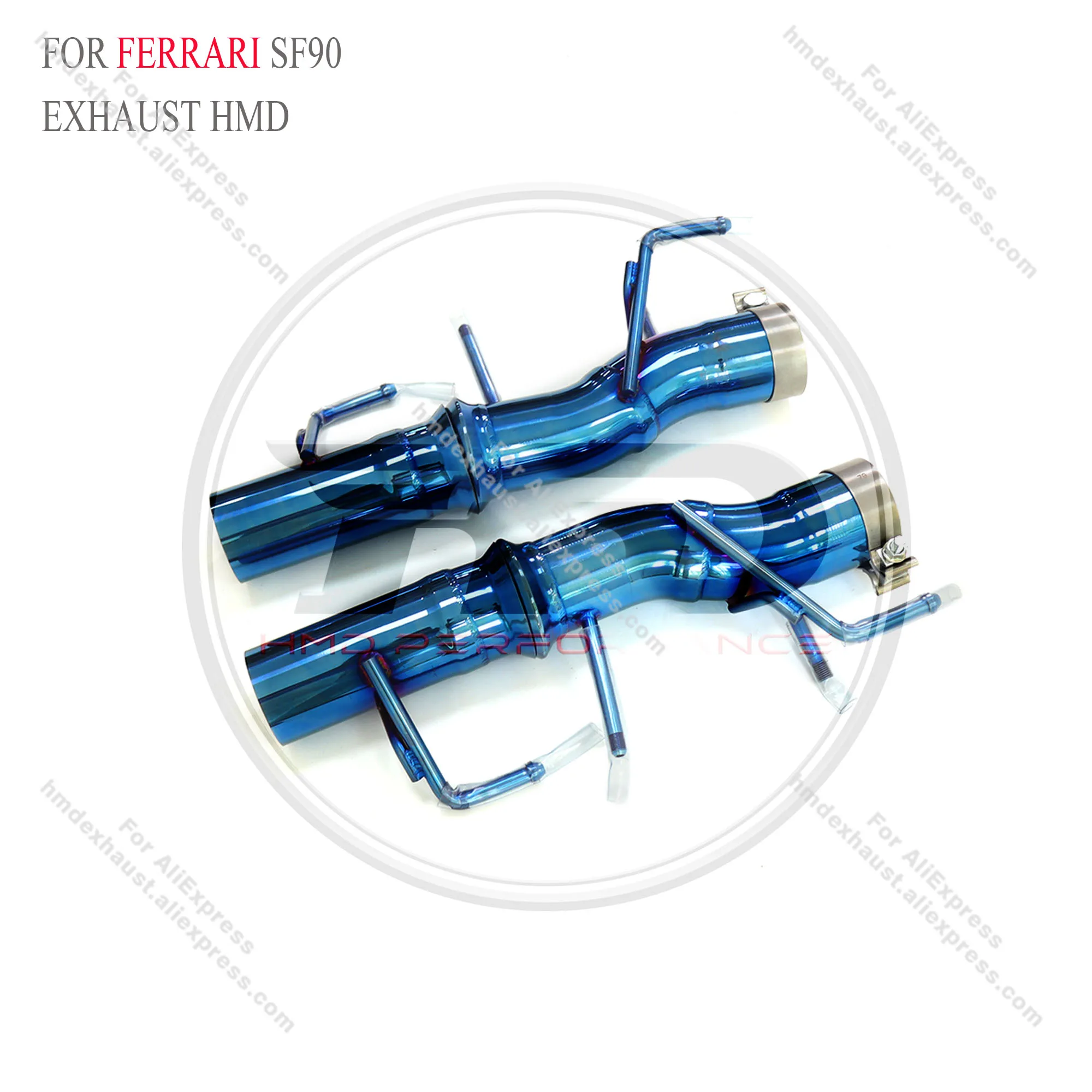 HMD Hot sale items blue Stainless steel Exhaust System Performance Catback exhaust for Ferrari SF90 2019+ Without Valves