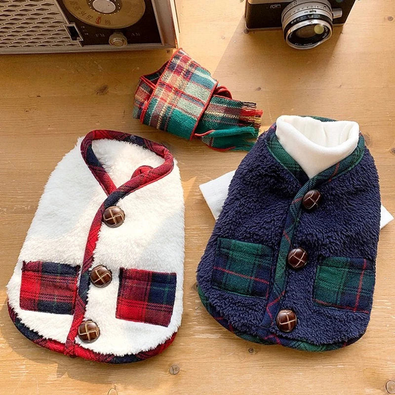Winter Pet Dog Vest Coat Chihuahua Jacket French Bulldog Poodle Clothing for Small Medium Dog Puppy Fleece Vest Pet Supplies