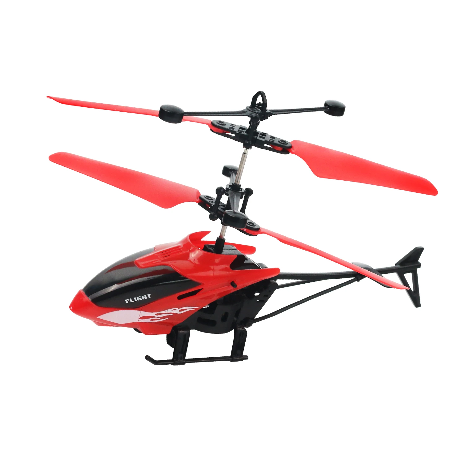 Sensing flight with lights, remote-controlled aircraft, withstanding impact and playing. Suspended mini helicopter