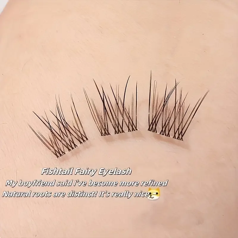 Pestañas Individuales en Racimo sin Pegamento, Forma de Cola, Look Natural para Principiantes, Uso Diario sin Esfuerzo 4