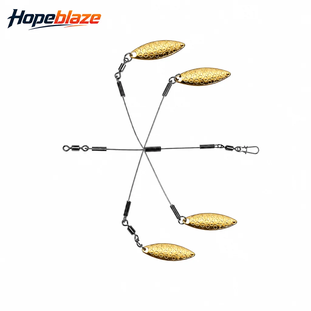 Hopeblaze Shroomz Micro Alabama Rig 5cm 3g Gold Silber Drahtköder Blade-Köder für Großen/Smallmouth Spotted Bass Feinfühligen Fischerei – Detail 7