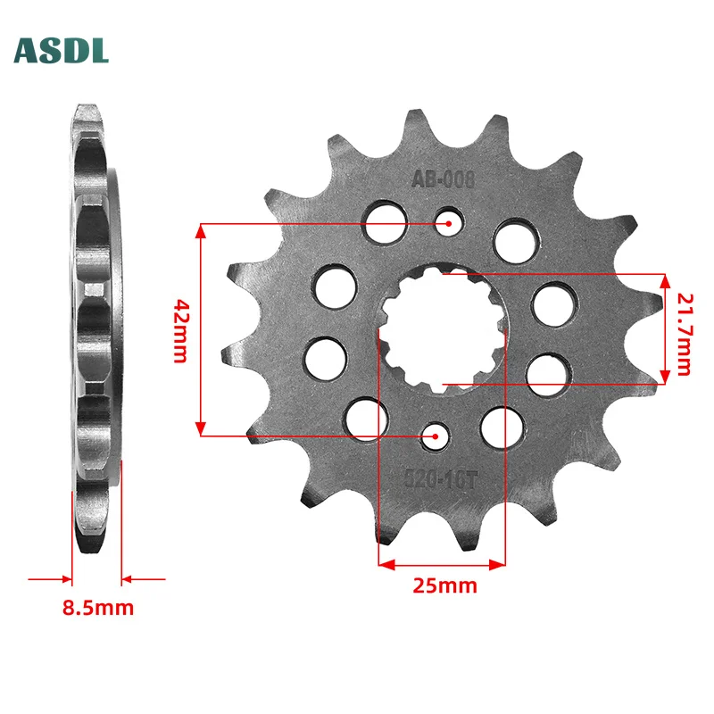520 41T 16T Motorcycle Front Rear Sprockets for KAWASAKI ZR400 Zephyr EX500 Ninja 500R 06-09 GPZ500 ZR550 B1-B4 B2-B8 Zephyr