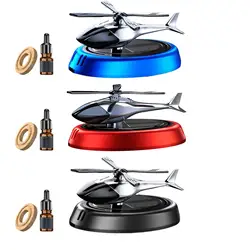 Helicopter Solar air Freshener Perfume aircraft decoration Aluminum Alloy Perfume Bottle Car Air Frequency perfume ornament