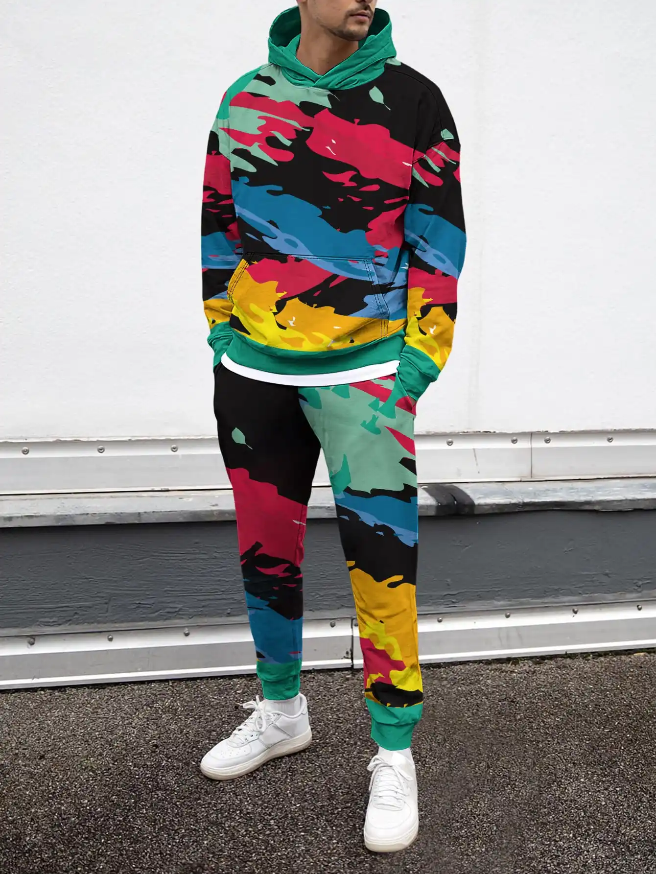 

Creative Art Design Motion Geometry Men 3D Print Clothes Harajuku Style Tracksuit Hoodie Trouser 2Pc Sets Comfortable Athletic