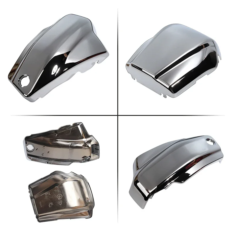 2Pcs Left Right Motorcycle Battery Side Fairing Covers Chrome Black for Yamaha Dragstar Vstar XVS1100 Classic Custom 1999-2011