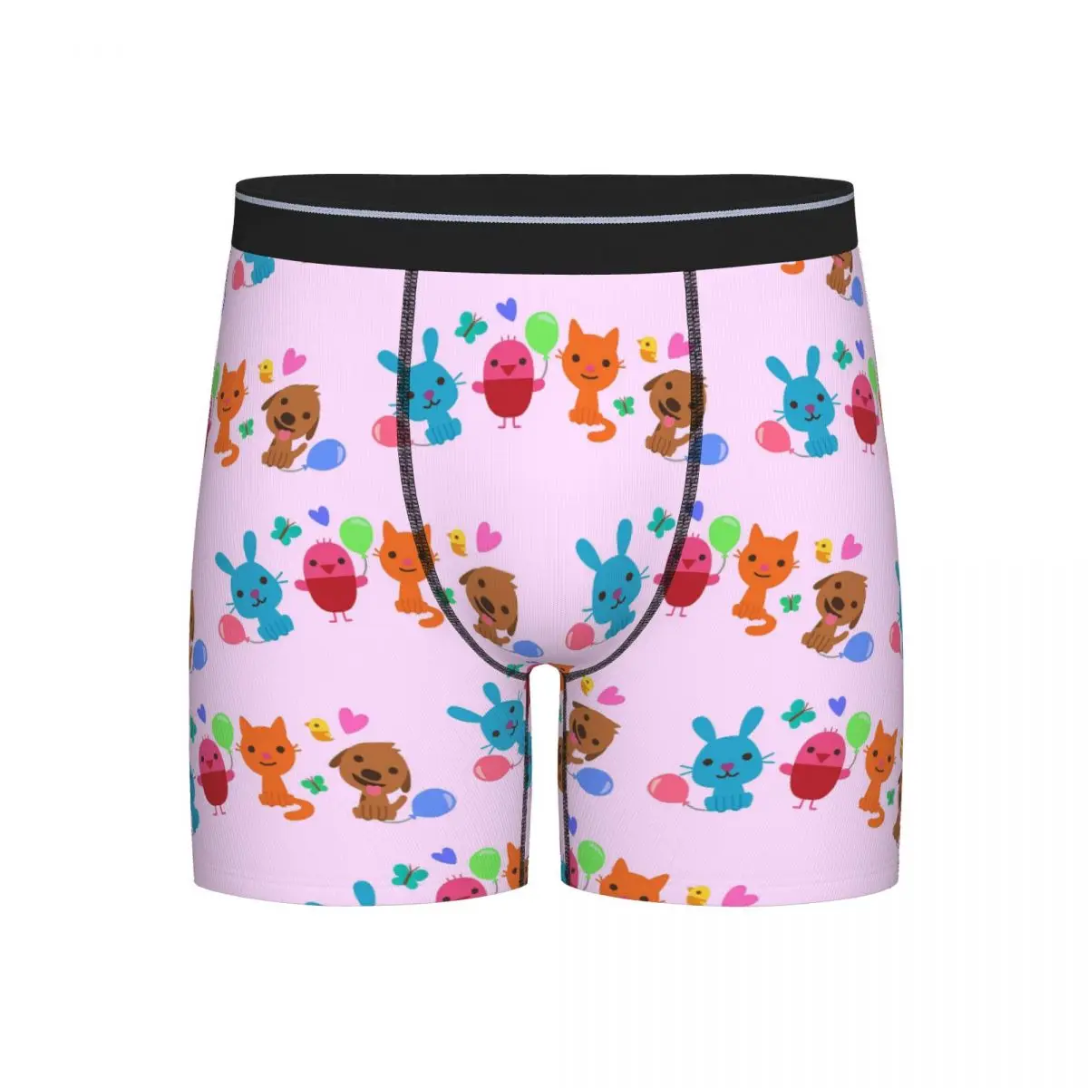 

Long Boxer Underpants Shorts Play Sago Mini Pink Panties Men Ventilate Underwear for Homme Man Boyfriend Gift